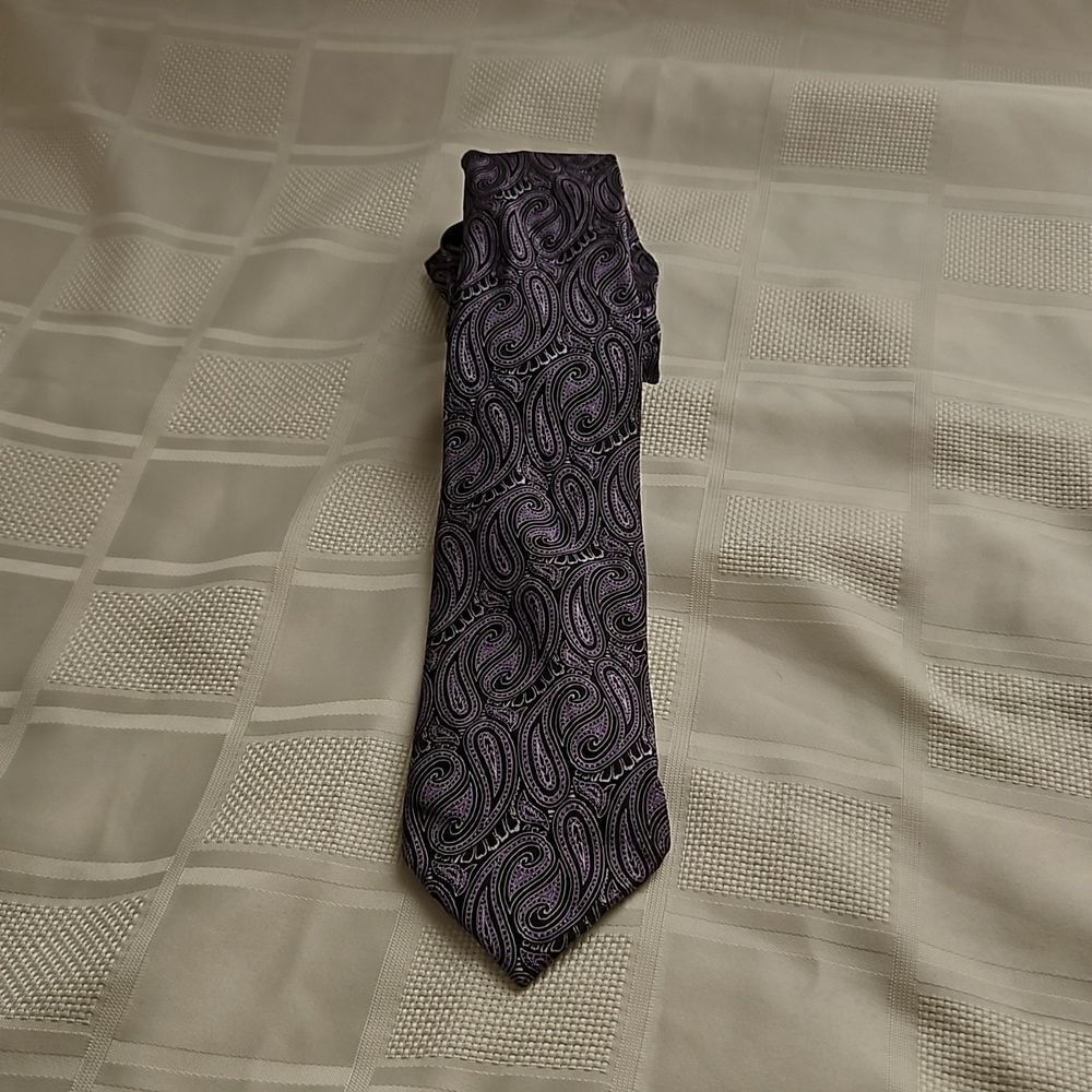 Bellissimo Silk Tie Purple/ Black